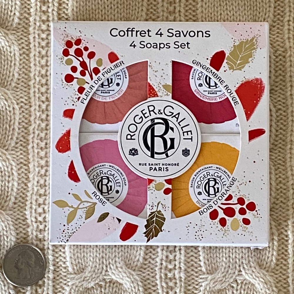 Roger & Gallet 4 soap set rue Saint honore Paris new in package